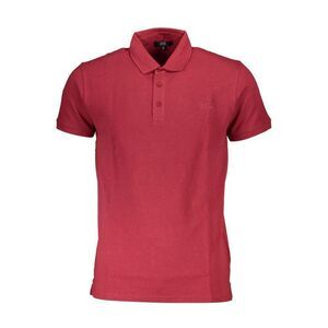 Cavalli Class Cotton Polo Shirt with Classic Design Men Red Polos
